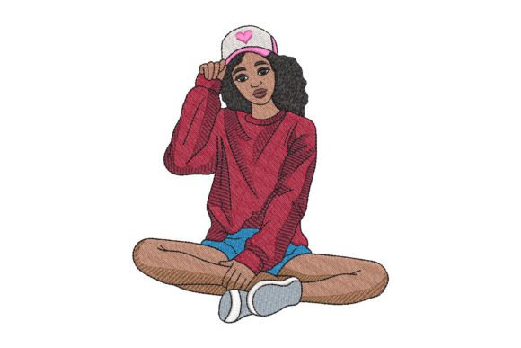 African Cute Girl in a Cap Embroidery Review