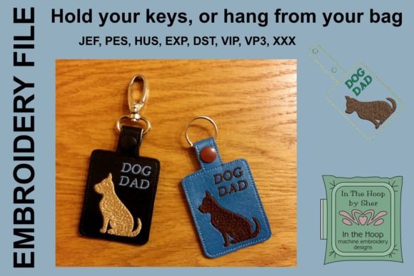 Dog Dad Key Fob Embroidery Design Review