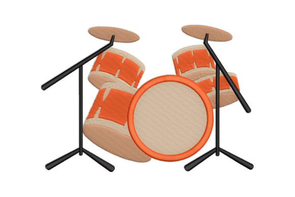Drum Set Embroidery Design Review