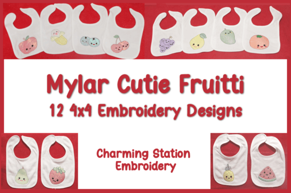 Mylar Cutie Fruitti Review for Seasonal Embroidery