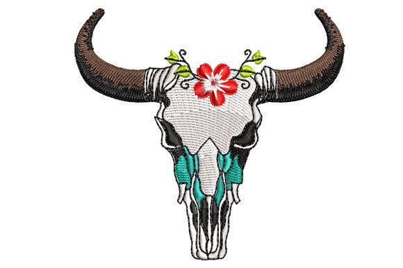 Native Western Cow Skull Embroidery Review