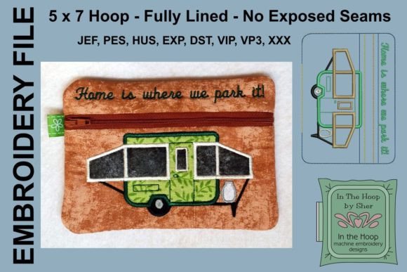 Pop Up Camper Zipper Bag Embroidery Review